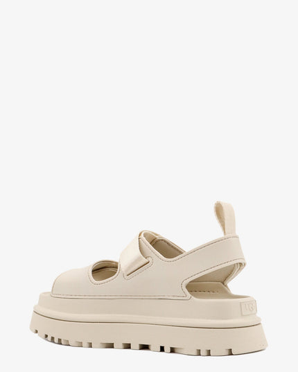 Rubber sandals with embossed logo