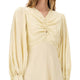 RUCHED SILK DRESS