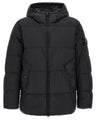 Stone Island | Daunenjacke mit Knitterstruktur | Blau | Herren