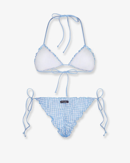 Sagitami nylon bikini with vichy pattern