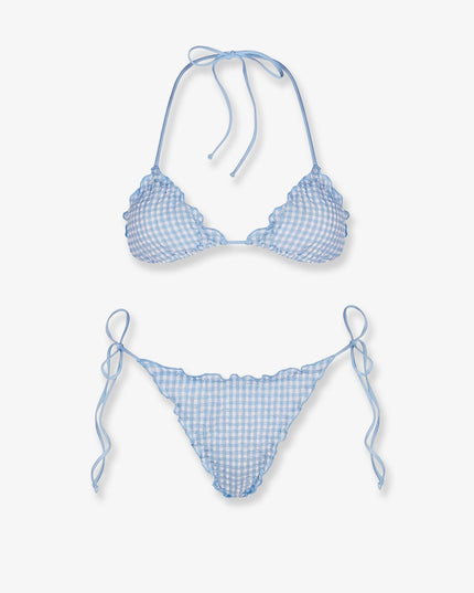 Sagitami nylon bikini with vichy pattern