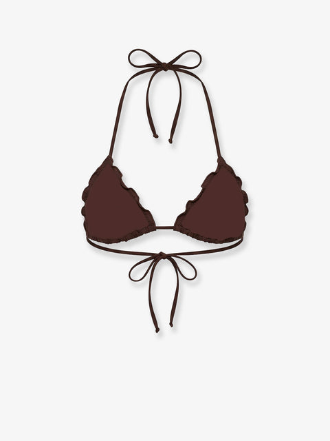 Sagittarius bikini top with all-over embroidery
