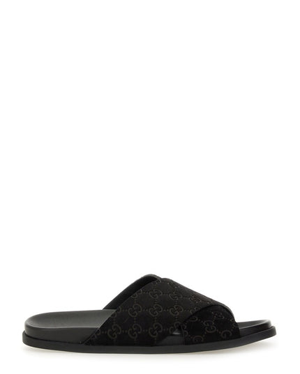 SANDAL SLIDER WITH GG PATTERN