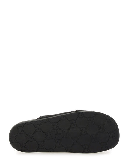 SANDAL SLIDER WITH GG PATTERN