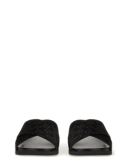 SANDAL SLIDER WITH GG PATTERN