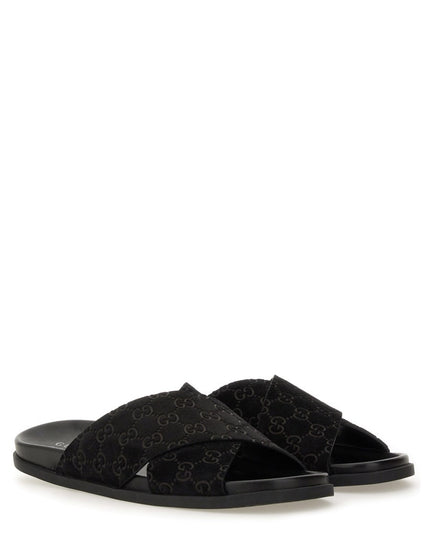 SANDAL SLIDER WITH GG PATTERN