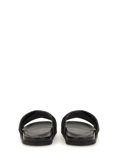 SANDAL SLIDER WITH GG PATTERN