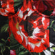 Satin dress with floral print