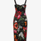 Satin dress with floral print