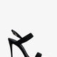Satin sandals with all-over rhinestones