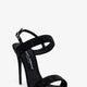 Satin sandals with all-over rhinestones