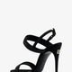 Satin sandals with all-over rhinestones