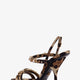 Satin sandals with animal print