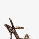 Satin sandals with animal print