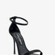 Satin sandals with metal DG logo