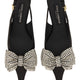 SATIN SLING-BACK WITH RHINESTONE EMBROIDERY