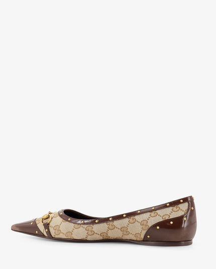 Savoy GG fabric ballerinas with stud detail