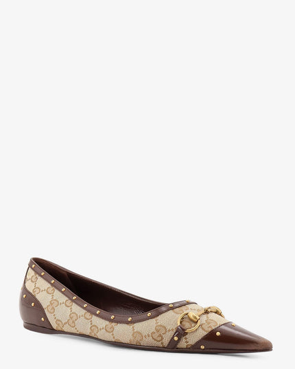 Savoy GG fabric ballerinas with stud detail