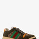 Screener low-top leather and GG Supreme fabric sneakers