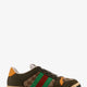 Screener low-top leather and GG Supreme fabric sneakers