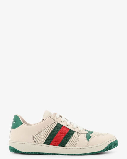 Screener mesh and leather sneakers with Nastro Web on the side