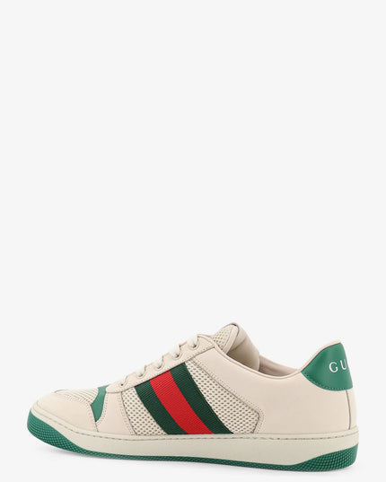 Screener mesh and leather sneakers with Nastro Web on the side