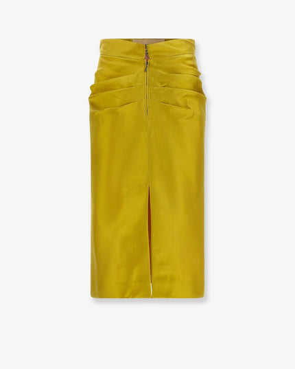 Shantung midi skirt