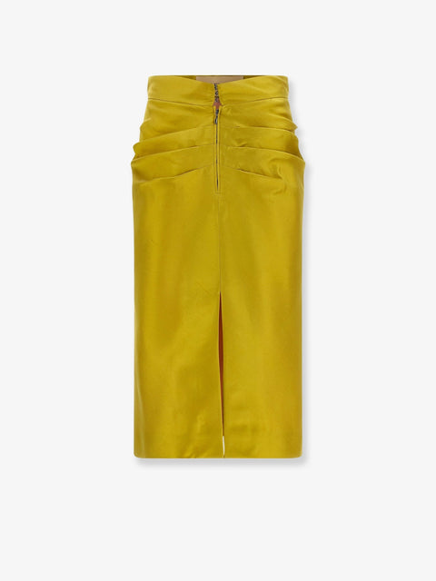 Shantung midi skirt