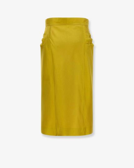 Shantung midi skirt