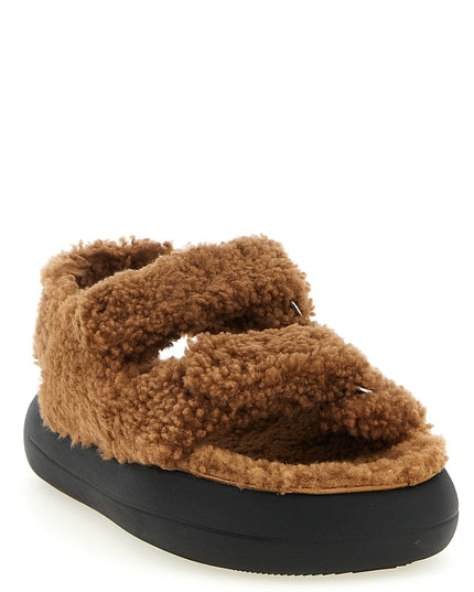 Shearling sandals