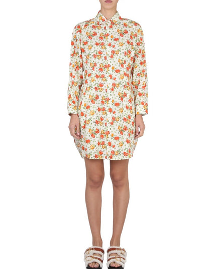 SHIRT DRESS WITH FLORAL PATTERN