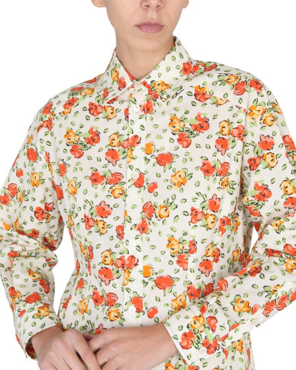 SHIRT DRESS WITH FLORAL PATTERN