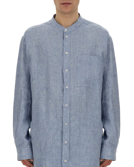 SHIRT WITH MANDARIN COLLAR
