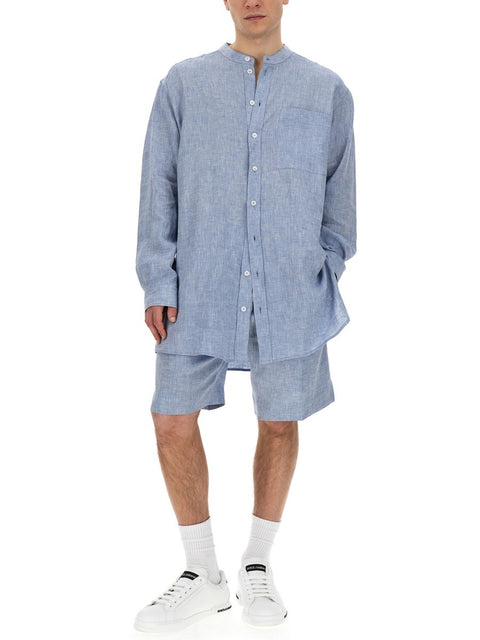 SHIRT WITH MANDARIN COLLAR