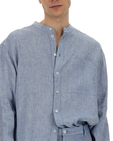 SHIRT WITH MANDARIN COLLAR