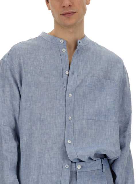 SHIRT WITH MANDARIN COLLAR