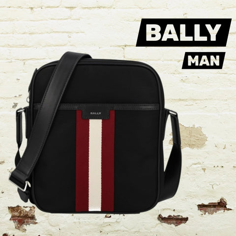 BALLY MAN BAG "CODE" black
