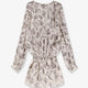 Short cotton dress with floral pattern