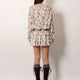 Short cotton dress with floral pattern