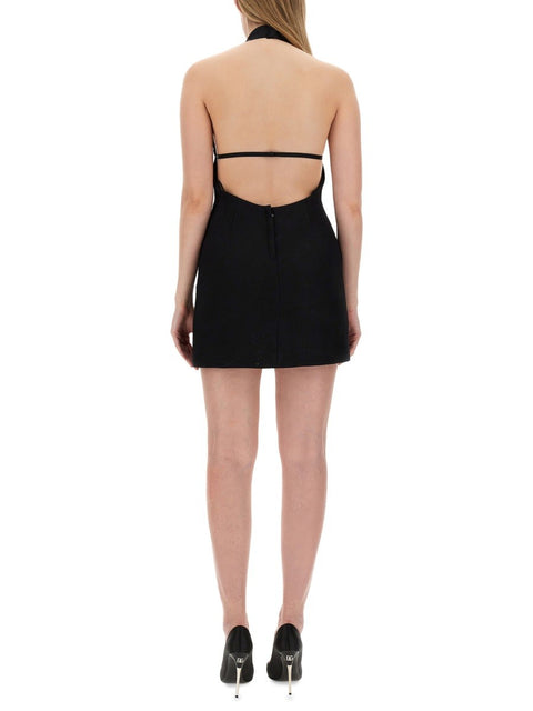SHORT DRESS WITH NECKLINE ON BACK