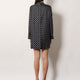 Short silk twill dress