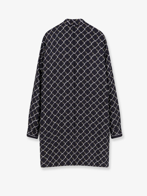 Short silk twill dress