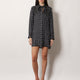 Short silk twill dress