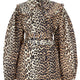 SHORT TRENCH COAT WITH LEOPARD PRINT