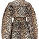 SHORT TRENCH COAT WITH LEOPARD PRINT