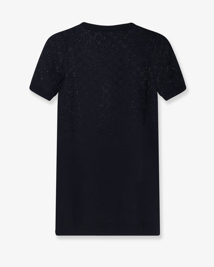 Short wool dress with GG crystals