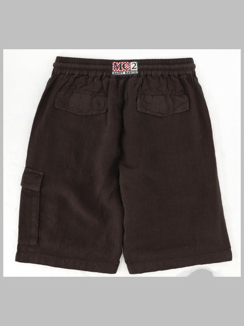 SHORTS IN LINO CON COULISSE