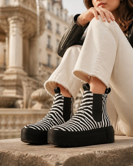 Manhattan Grace Fashion Boots | Animal Print | Unisex | Vegan