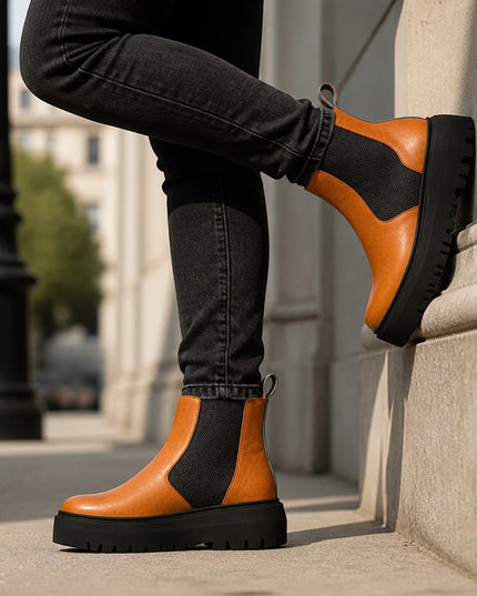 Broadway Essence Chic Boots | Orange (Naranja) | Unisex | Vegan