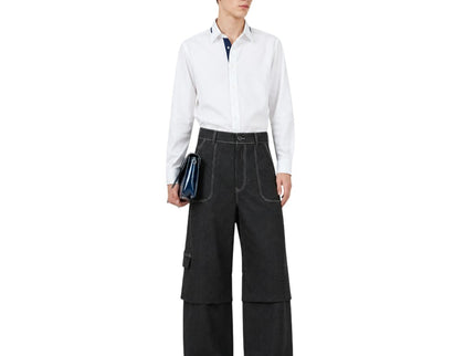 Herrenhose Soho Couture | Dekonstruierte Denim | Schwarz